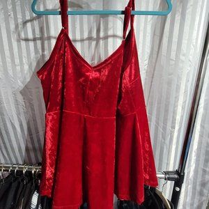 TORRID  Red velvet babydoll cami top Size 2x NWT